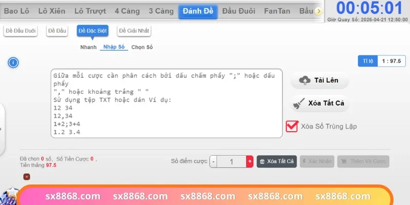 Giao diện cược hiện đại và thông báo nhanh